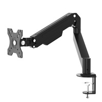 Support de moniteur de bureau en alliage d'aluminium noir 14-34 pouces, bras articulé à ressort à gaz, mouvement complet, 10 kg, VESA 75x75 mm, pour écran LCD/LED, TV, PC