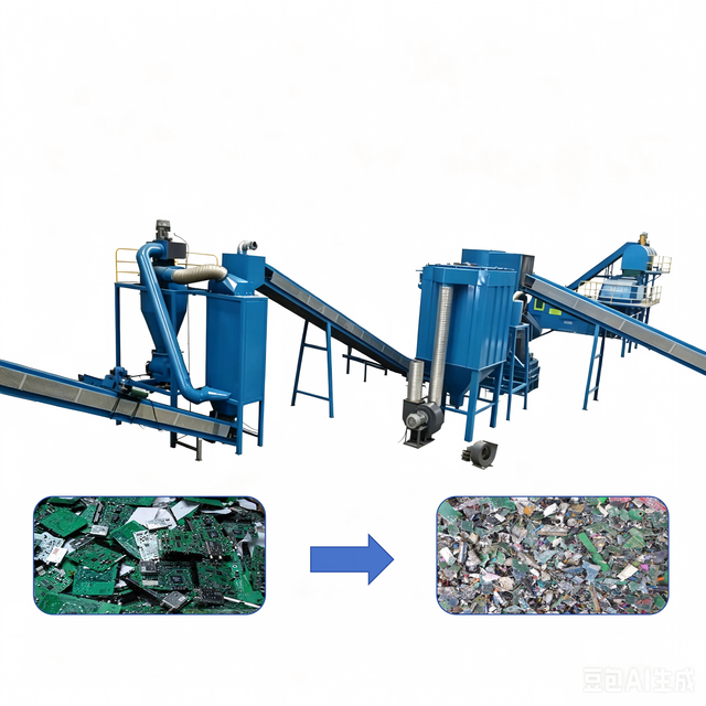 PCB Recycling Machine E Waste Recycling Plant Electronic Scrap Recycling Line Automatic Sorting Separator Alloy Bearing