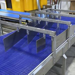 Fabrika Çıkışlı Gıda Sınıfı Modüler Bantlı Konveyör, Meyve ve Sebzeler için Su Damlama Tepsisi ile Düz Üstlü Düz Konveyör - Product Image 4