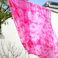 Tissu en rayonne teint à la main, style chinois, pour vêtements, décoration de plafond et fond de scène, teint en indigo