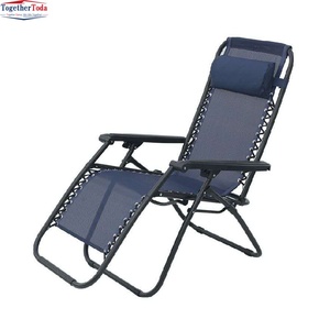 Chaise longue en maille réglable avec appui-tête et porte-gobelet, chaise inclinable pliable pour l'extérieur, jardin, bord de piscine, camping - Product Image 3