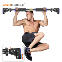 PB8105 Barre de porte à traction réglable pour usage domestique Poignée antidérapante sécurisée avec poignées en mousse Installation facile sans vis