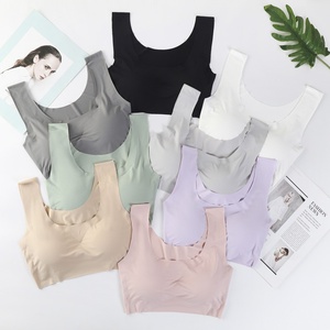 <span class=keywords><strong>Soutien</strong></span>-<span class=keywords><strong>gorge</strong></span> sans couture sans armatures en soie glacée à couvrance totale pour la course, le yoga et le <span class=keywords><strong>sport</strong></span>, lingerie féminine grande taille, lingerie de luxe - Product Image 1