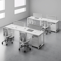 Bureau de travail ergonomique en bois massif de luxe avec trou de gestion des câbles, bureau d'ordinateur moderne pour poste de travail du personnel
