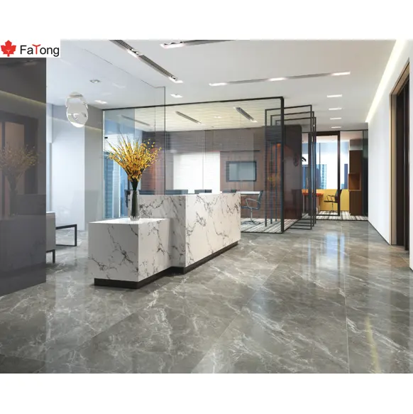 불산 FaTong 750*1500MM 세라믹 타일 눈 덮인 강 흰색 바닥 가격 큰 크기 대리석 타일 클래식 도자기 타일 디자인