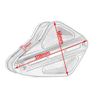 Cubierta de depósito de líquido de embrague de freno delantero para motocicleta, accesorios para <span class=keywords><strong>Ducati</strong></span> <span class=keywords><strong>Diavel</strong></span> 1260 <span class=keywords><strong>S</strong></span> AMG Carbon Cromo Strada <span class=keywords><strong>Xdiavel</strong></span>, XXUN - Product Image 6