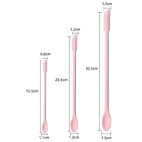 Nouvelle innovation AOHUA, ensemble d'outils de spatule et de racloir de cuisine en silicone flexible avec une petite pointe pratique, kit à deux têtes