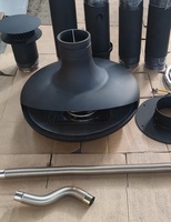Carburants alcoolisés respectueux de l'environnement, cheminée suspendue au bioéthanol, décoration de salon de luxe européenne noire sans fumée
