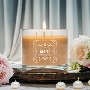 LA06T <span class=keywords><strong>Bougie</strong></span> parfumée en verre personnalisée pour l'intérieur, grande taille, 3 mèches, aromathérapie - Product Image 5
