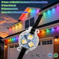 3 pièces de lumières ponctuelles permanentes d'extérieur Smd5050 Rgbw Ip68 12V 24V 36V avec contrôleur intelligent par application, éclairage de décoration de Noël