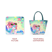Anime de luxe personnalisé fermeture éclair en métal Mini pochette durable en cuir imperméable pour femmes décontracté Portable sangle sac à main