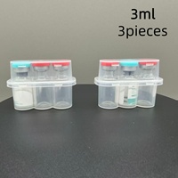 Boîtes en plastique transparent jetables en gros (3*1, 3*2, 3*3, 3*4, 3*6 compartiments) pour le stockage de poudres lyophilisées, de vaccins et de peptides