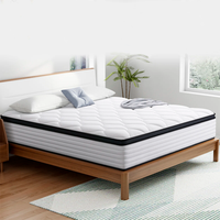 Matelas de luxe 3 places confortable en mousse à mémoire de forme et ressorts ensachés pour hôtel, roulé en boîte