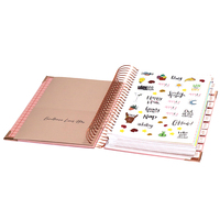 Carnet d'échantillons gratuit, reliure spirale dorée, journal, agenda mensuel, hebdomadaire, quotidien, impression personnalisée, A4, A5, Panner