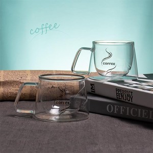 Cốc Cà Phê Giữ Nhiệt 3 <span class=keywords><strong>Oz</strong></span> Cho Bữa Sáng, Cốc Thủy Tinh Espresso Giữ Nhiệt, Cốc <span class=keywords><strong>Latte</strong></span> Hai Lớp Trang Nhã Có Tay Cầm - Product Image 2