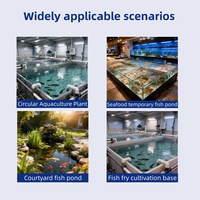 Petit filtre rotatif combiné pour bassin d'aquaculture de poissons koï, équipement de filtration biologique pour bassin