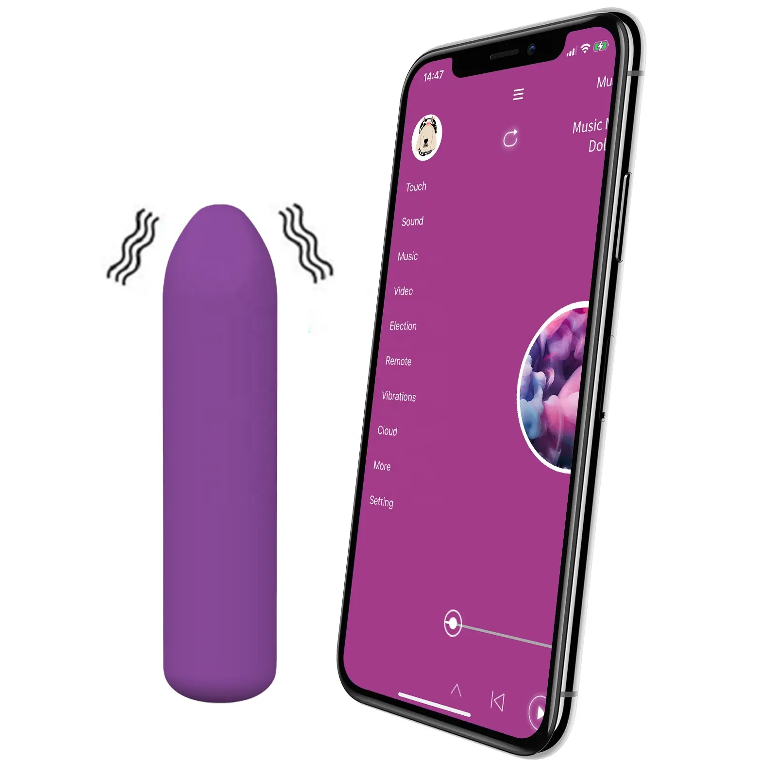 Sexspielzeug OEM Vibrator APP Fern gesteuerter Mini Lipstick Bullet Vibrator
