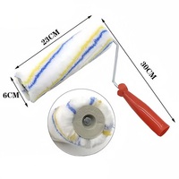 Nouveau rouleau de peinture en spirale en polyester personnalisé pour l'industrie 2025, brosse en tissu portable pour motifs, décoration murale