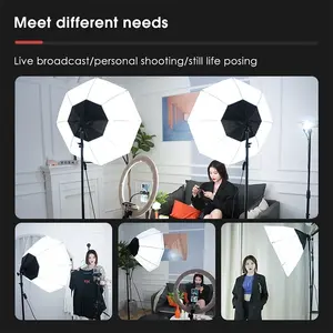 Kit de studio photo trépied évolutif pour <span class=keywords><strong>appareil</strong></span> octogonal de photographie pour la diffusion en direct - Product Image 5