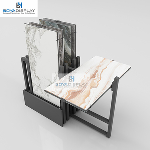 Tùy chỉnh showroom 360 độ xoay gốm 120x60 gạch push-out Rack hiển thị đứng với chức năng định vị - Product Image 1