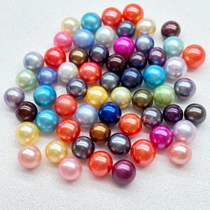 AAAA 6 mm Lose Echte Natürliche Süßwasser-Rundperlen Farbmix Vollständig Schwarze Pfauenblaue Dunkelblaue Perlen zur Schmuckherstellung - Product Image 1