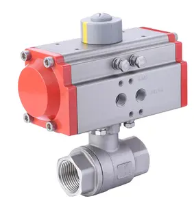 RAT350-DA pneumatic ss304 steel ball butterfly valve manufacturer actuator control actuated water Pneumatic Actuator Ball Valve