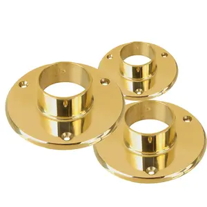 Custom manufacturing high precision brass blind flange brass pipe floor flanges with gold plating IATF16949 certificate