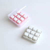 Kawaii Stationery – Tampons encreurs personnalisés 9-en-1 en plastique avec coffret pour agenda et scrapbooking