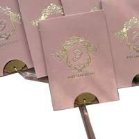 Invitations de mariage personnalisées en acrylique miroir doré moderne avec impression vanille, modèle 324, grandes décorations imprimées