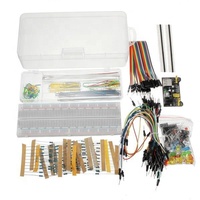 Kit de Démarrage de Composants Électroniques Essentiels : Platine d'Expérimentation 830 Points avec Résistances, Condensateurs, LED et Potentiomètres - Idéal pour l'Éducation