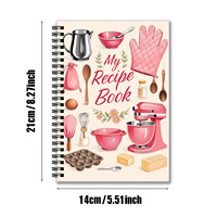 Bestseller transfrontalier : Carnet de recettes A5 à spirale, Journal de cuisine pour mes recettes, format spirale