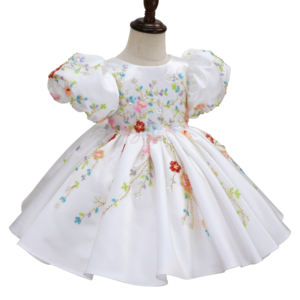 אופנה קיץ שרוולים קצרים פרחוני מרוסק פרחים מרוסק בעבודת יד באיכות גבוהה מותג מותאם אישית v בחזרה לבן מסיבה - Product Image 6