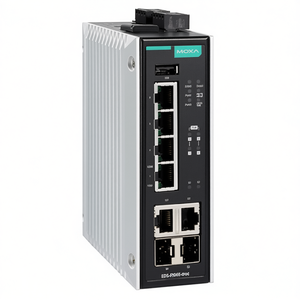 Moxa EDS-P506E-4PoE-2GTXSFP Managed <b>Switch</b> 6-Port <b>PoE</b> 2-Gigabit SFP Industrial DIN Rail Mount for Factory Automation - Product Image 2