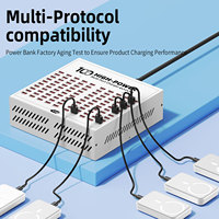 Chargeur de bureau USB 400W 5V 1A/2A/2.4A à 100 ports avec ventilateur et interrupteur, coque en fer, compatible US EU UK AU pour iPhone/Microphone/Tablette/Montre connectée