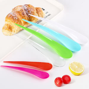 Cuchara Desechable para Postres, Helados, Batidos, en Forma de Gota de Agua, en Azul, Verde y Negro, de Plástico PS - Product Image 5