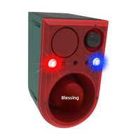 BolerGifts Disuasor de Fauna Silvestre con Energía Solar, Alarma Inalámbrica con Control Remoto, Activación por Movimiento, Luz Estroboscópica y Ultrasónica, y Voz