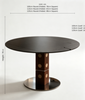 Table à manger moderne pliable et extensible 6 places pour petits espaces, plateau en pierre frittée convertible, écologique et durable, pour la maison et l'hôtel