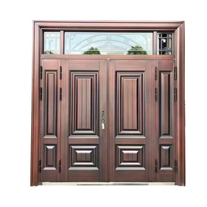 Portes de sécurité en acier, porte d'entrée, épaisseur 9 cm, isolation phonique, design traditionnel, usage extérieur - Product Image 1