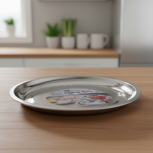 Mnj Stainless Steel Round Tray 36Cm 6Pcs Storage Trays - Product Image 2