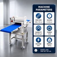 Machine à trancher la viande fraîche 400-500 kg/h avec taille de coupe personnalisable pour la production alimentaire commerciale