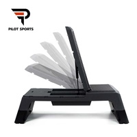 Plateforme d'entraînement multifonctionnelle réglable PILOTSPORTS, banc d'exercice aérobique pliable avec espace de rangement pour la salle de sport à domicile
