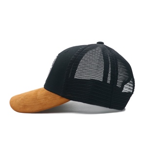 Casquette Trucker 6 Panneaux en Tissu Éponge/Jersey Haute Performance OEM ODM, Visière Courbée, Logo Brodé, Maille Sportive, Extérieur, Y2K, Hip Hop - Product Image 5