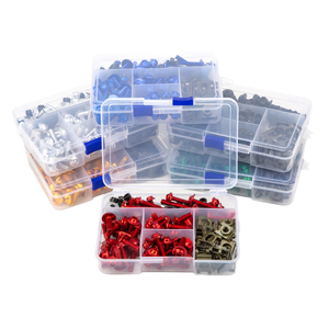 177 pièces de fixation en alliage d'aluminium colorées pour pare-brise et carénage de moto - Product Image 1