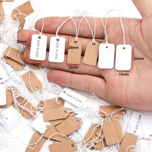 Etiquetas Colgantes de Papel Kraft en Blanco con Cuerda de Algodón, Etiqueta de Precio para Joyería, Etiqueta de Regalo Blanca Personalizada para Ropa, Embalaje de Artesanía Hecha a Mano - Product Image 2
