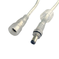 Connecteur de câble d'alimentation étanche transparent DC Header 5521 mâle-femelle pour rallonges et câbles de connexion