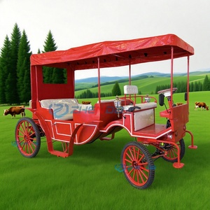 Nuevo Carro Eléctrico de Paseo 2026, Carro Rojo con Asientos Blancos, Carro de Caballos para Bodas, Transporte Especial, Carro Eléctrico - Product Image 5
