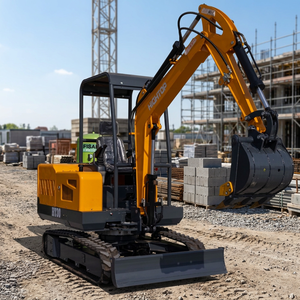 Mini-excavatrice sur chenilles de 3 tonnes, largeur 1338 mm, rayon de braquage arrière 1265 mm, idéale pour les allées étroites et les travaux de démolition en intérieur, service OEM ODM - Product Image 1
