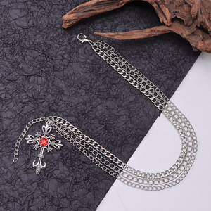 จี้รูปไขว้ประดับรองเท้า ทำจากโลหะผสม สำหรับผู้หญิง ตกแต่งรองเท้าบูท สไตล์ฮิปฮอป เครื่องประดับแฟชั่น - Product Image 4