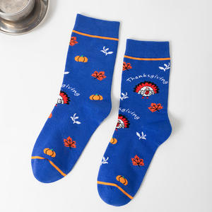 ถุงเท้ายาวสำหรับผู้ชายถุงเท้ายาวผ้าฝ้ายวันขอบคุณพระเจ้างานออกแบบได้ตามต้องการธีมไก่งวงอบแบบตลกงานออกแบบได้ตามต้องการสำหรับ KT400 - Product Image 5