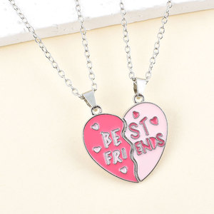 Migliore amico delle donne dei bambini amore ciondolo collana coppia cucita miglior regalo per i migliori amici ciondolo - Product Image 1